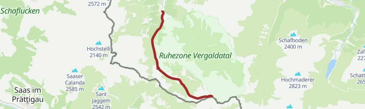 Route map: Gargellen - Rotbühelspitze